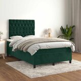 Box spring krevet s madracem tamnozeleni 120x200 cm baršunasti Cijene