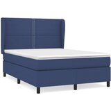  Box spring postelja z vzmetnico modra 140x200 cm blago, (20893630) | Shoptok.si