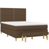  S oprugama i madracem tamnosmeđi 140 x 190 cm od tkanine | shoptok.hr