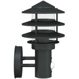  Zunanja stenska svetilka s senzorjem 2 kos črna nerjaveče jeklo, (21410277) | Shoptok.si