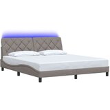 Okvir kreveta s LED-om bez madraca Taupe 180x200 cm tkanina | shoptok.hr