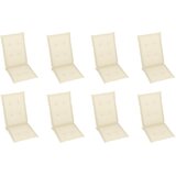  Sklopive stolice s jastucima 8 kom. Masivno bagremovo drvo Krema 120 x 50 x 3 cm | shoptok.hr