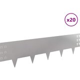  Ograda oko Travnjaka 20 pcs 100 x 25 cm Čelik Srebrna | Eponuda.com