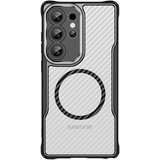 AVIZAR Ovitek za Samsung Galaxy S24 Ultra, odporen na udarce, MagSafe, videz karbona, Prozorno črna, (5000010359) | Shoptok.si