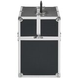 vidaXL Kovčeg za šminku 37 x 24 x 35 cm crni aluminijski | shoptok.hr