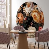  Okrugla fototapeta - Colourful flowers on a black background 230x230 | shoptok.hr