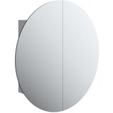 Maison Chic Kopalniška omarica - Kopalniški kabinet z okroglim ogledalom LED siva 54x54x17,5 cm, (21794875) | Shoptok.si