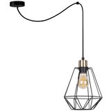 Candellux Lighting Črna kovinska viseča svetilka 100x19 cm Primo - Candellux Lighting Cene