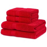 DecoKing Rdeči frotirni bombažni komplet brisač 4 ks Marina – | Shoptok.si