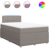 vidaXL Box spring postelja z vzmetnico taupe 120x200 cm blago, (21291246) Cene