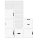  Bočni ormarići 5 kom ODDA bijeli 40x24x79 cm puno drvo bor | shoptok.hr