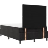 vidaXL škatlasta vzmetnica z vzmetnico in klopjo črna 120x190 cm saten | Shoptok.si