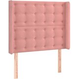 The Living Store vzglavje z ušesi roza 103x16x118/128 cm žamet - vzglavje, (21418617) | Shoptok.si
