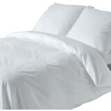 HOMESCAPES Komplet Prevlek za Odejo iz Egipčanskega Bombaža v Beli Barvi s Kompletom 200 Niti, 240x220 cm, (20747848) | Shoptok.si