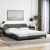  Okvir za krevet Dover tamnosivi 152x203 cm od tkanine | shoptok.hr