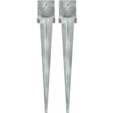  Talne konice 2 kosa srebrne 14x14x91 cm pocinkano jeklo | Shoptok.si