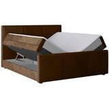 MID.YOU POSTELJA BOXSPRING 180 cm x 200 cm , kovina, umetna masa, tekstil, karton, leseni material rjava | Shoptok.si