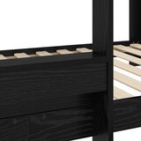 Krevet na kat za djecu Crni hrast 75 x 190 cm Konstruirano drvo | shoptok.hr