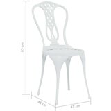  3-dijelni bistro set od lijevanog aluminija bijeli | shoptok.hr