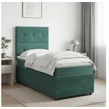 vidaXL Boxspring krevet s madracem Tamnozelena 80 x 200 cm Baršun - Tamnozelena 80 x 200 cm Prošiveno gumbima Cijene