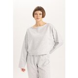 Defacto Fall In Love Regular Fit Crew Neck Long Sleeve Casual Pajamas Top | ePonuda.com