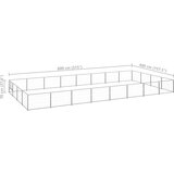 vidaXL kavez za pse srebrni 32 m² čelični | shoptok.hr