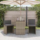  3-dijelni bistro set od poliratana s jastucima sivi | shoptok.hr