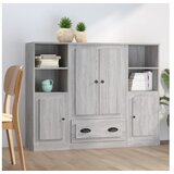 Visoke omare 3 kosi siva sonoma inženirski les | Shoptok.si