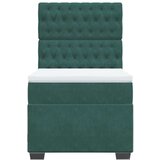Box spring krevet s madracem tamnozeleni 90x190 cm baršunasti | shoptok.hr