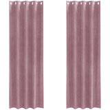 vidaXL Zavjese Tamno ružičasta Poliester 140 x 260 cm Dekorativni umetci | shoptok.hr
