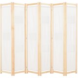 vidaXL Sobna pregrada sa 6 panela od tkanine 240 x 170 x 4 cm krem Cijene