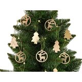 Christmas Wooden Tree Bomb Reindeer Tree Ornament | shoptok.hr