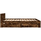  Okvir za krevet s uzglavljem boja hrasta 140x200 cm drveni | shoptok.hr