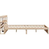 vidaXL Posteljni okvir z vzglavjem 150x200 cm trdna borovina | Shoptok.si