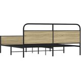  Metalni okvir kreveta bez madraca boja hrasta sonome 180x200 cm | shoptok.hr