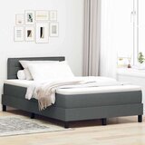 vidaXL Krevet s oprugom s madracem & LED tamno siva 120x190 cm tkanina | shoptok.hr