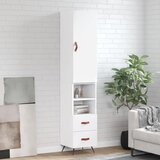 The Living Store Visoka omara bela 34,5x34x180 cm inženirski les - Visoka Omarica, (21430389) Cene
