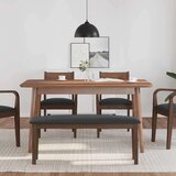 vidaXL Klupa 110 cm smeđa guma od punog drveta Cijene
