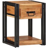 vidaXL Noćni ormarić Smeđa Masivno bagremovo drvo, Čelik 40 x 35 x 50 cm | shoptok.hr