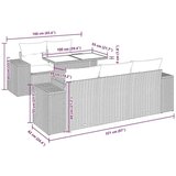 vidaXL 6-dijelni set vrtnih sofa od poliratana s jastucima smeđi | shoptok.hr