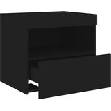  Noćni ormarići s LED svjetlima 2 kom crni 50 x 40 x 45 cm | Eponuda.com