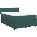 Maison Chic Box spring postelja - Vzmetna postelja z vzmetnico temno zelen 140x190 cm žamet SL5518, (21902900) | Shoptok.si