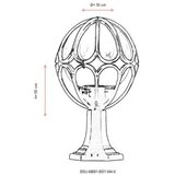Opviq Vanjska zidna lampa BSU-68081-BSY-M4-K, 50 cm, IP65, E27, Crna | Eponuda.ba