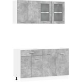  Kuhinjska jedinica Lyon 4 pcs Betonska siva Konstruirano drvo | shoptok.hr