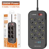 Ldnio Produzni kabl SE6403C 6 uticnica 2X USB/2X PD 2m crni Cene