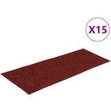  Prostirke za stepenice, samoljepljive, 15 kom 60x25 cm, bordo crvene, pravokutne | Shoptok.si