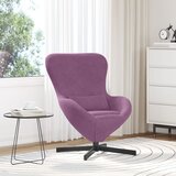 vidaXL Jajčna ležalnika Vijolični Samet | Shoptok.si