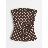 Sinsay Pamučni bandeau top s točkicama | shoptok.hr
