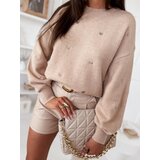 DStreet Sweter damski LUMINA kamelowy | ePonuda.com