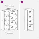 Kabinet za datoteke 2 pcs Ružičasta 44 x 50 x 106.5 cm | shoptok.hr